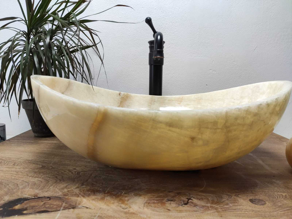Раковина из оникса Oval Yellow OO-60947 55*38*19 00994