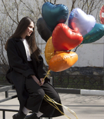 Сердце 18" Горчичный, Сатин Gr