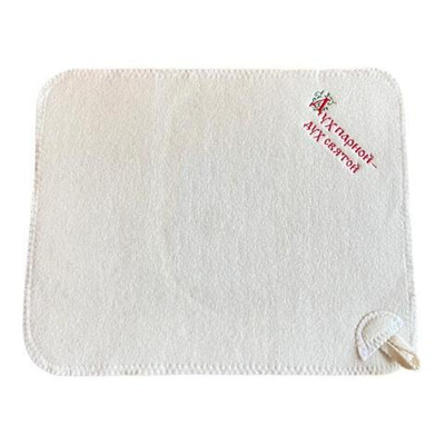 Коврик банный с вышивкой "Дух парной - дух святой" 30% шерсть/70% полиэфир