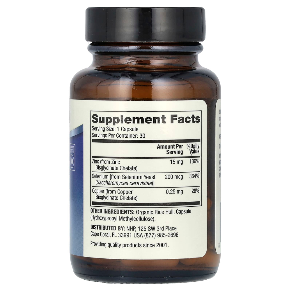 Dr. Mercola, цинк и селен, 30 капсул
