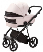 Детская коляска Adamex Belissa 2 в 1 B-PS26 (РОЗОВЫЙ+РОЗОВ.ПЕРЛ.ПЕРФ.КОЖА)