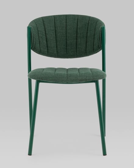 Стул Харпер ткань рогожка зеленый каркас зеленый полуглянцевый муар