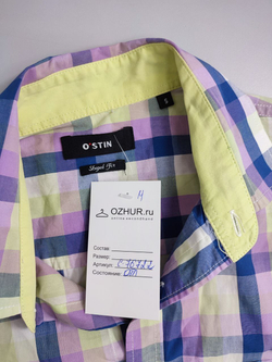 Рубашка Ostin в яркую клетку 46 размер