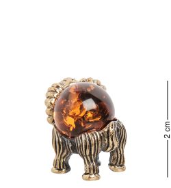 AM- 211 Фигурка «Барашек» (латунь, янтарь)