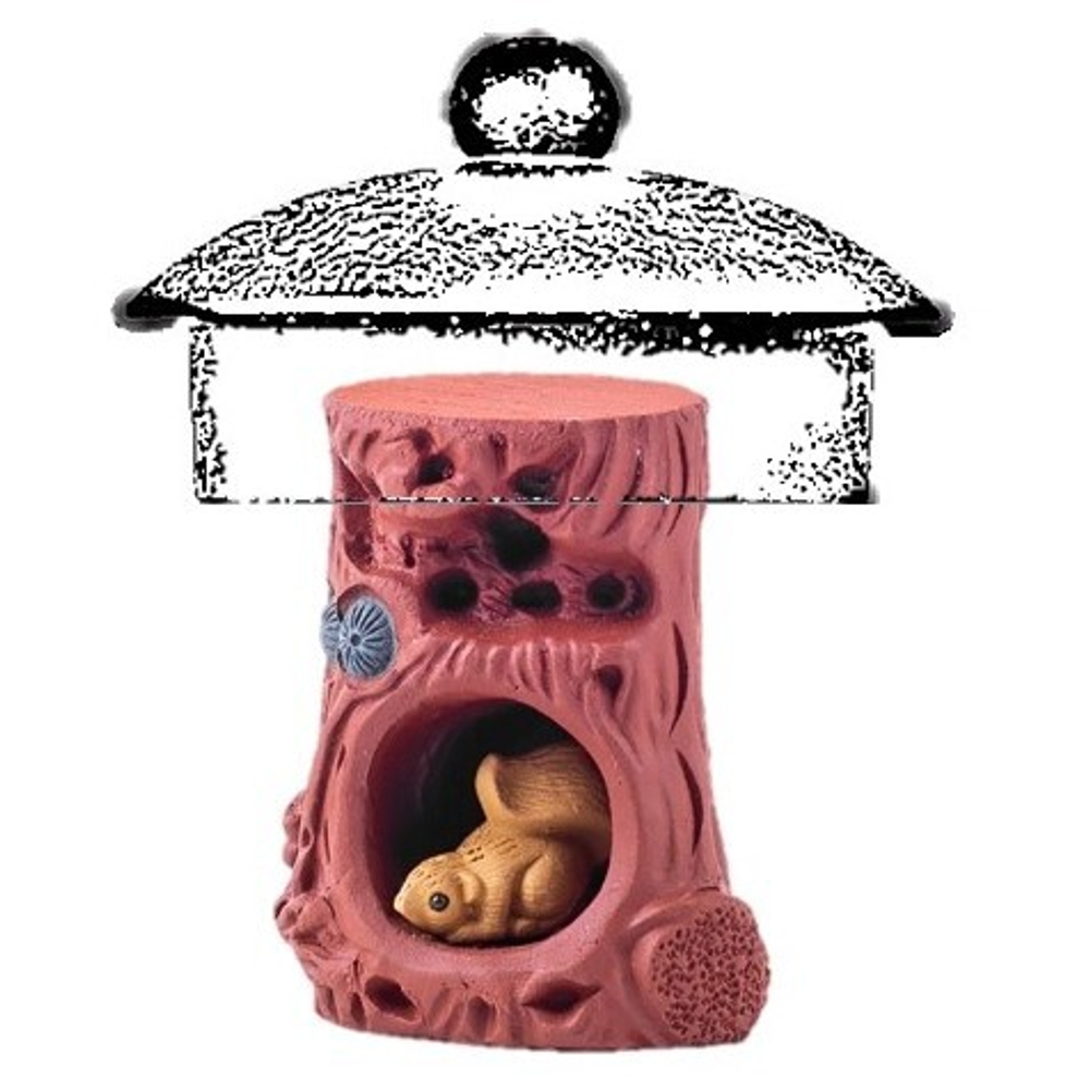 316026 Фигурка "Пенёк - подставка под крышку", глина