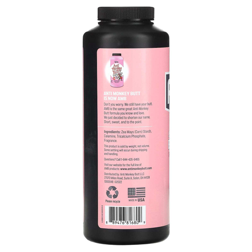 Anti Monkey Butt, Lady, пудра для тела, против трения, 227 г (8 унций)