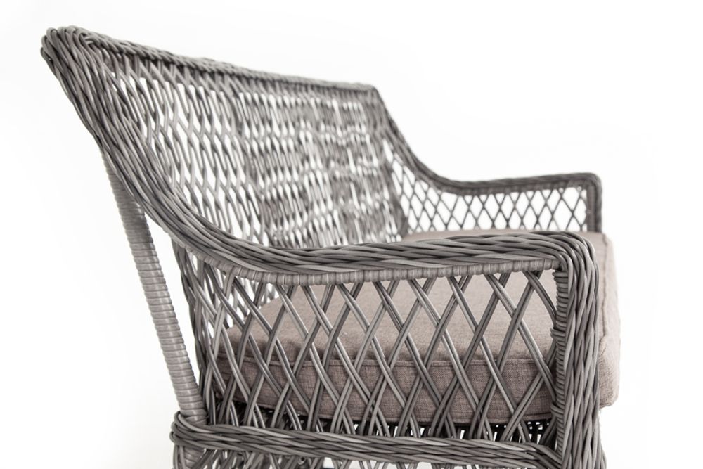 "Латте" диван двухместный из искусственного ротанга, цвет графит