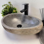 Каменная раковина из речного камня RS-64126 (49*35*16) 0122