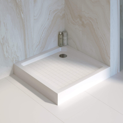 Душевой поддон квадратный RGW SMC-W Белый (Уценка) (900x900)