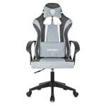 Кресло компьютерное BRABIX "Forcer GM-127", 2 подушки, ткань, серое/светло-голубое, 533214