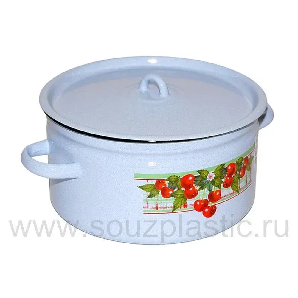 Кастрюля 5,5л с рисунком (Магнитогорская эмаль)