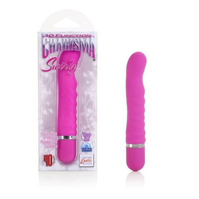 Рельефный небольшой вибратор Charisma Swirly (10 режимов) (Цвет: ярко-розовый)