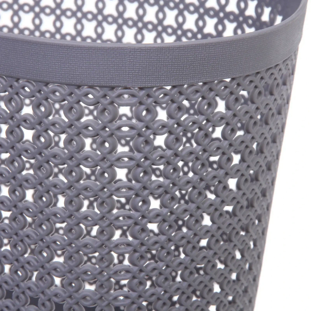 Корзинка хозяйственная «ФОЛЬК», цвет пудровый серый, 33*17.5*21см (лейбл)