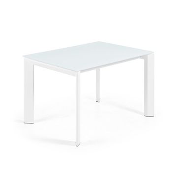 Стол обеденный Atta 120(180)x80 белое стекло