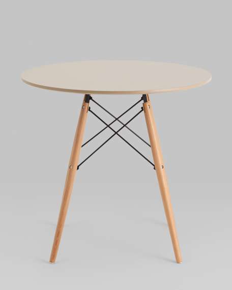 Стол Eames DSW NEW D80 бежевый