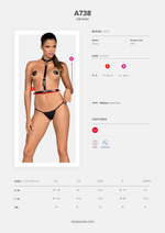 Стильная портупея с поясным ремнем (Размер: S-M-L) (Цвет: черный)