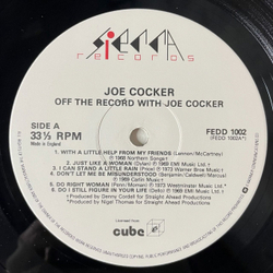 Винтажная виниловая пластинка LP Joe Cocker Off The Record With (UK 1984)