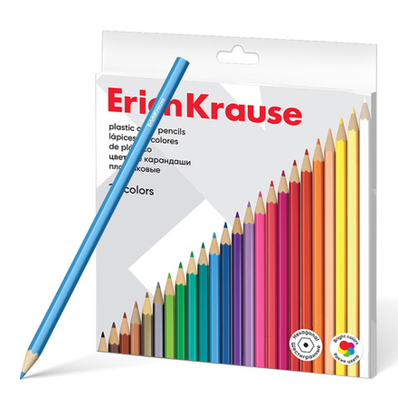 Карандаши цвет. 24цв  Erich Krause, пласт., шестигранные