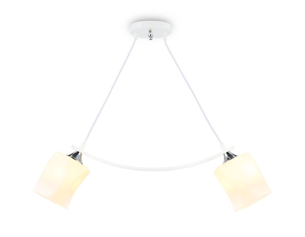 Светильник подвесной TR303154/2 WH/CH/FR белый/хром/белый матовый E27/2 max 40W 640*115*410