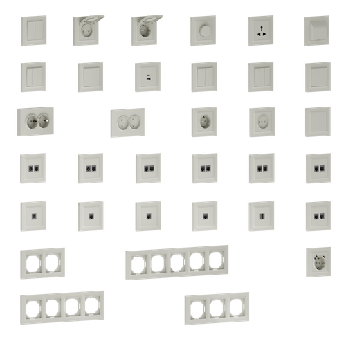 Рамка 3-я, Wave матовый кашемир, серия A07