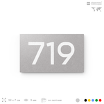 Номер на дверь 719, табличка на дверь для офиса, квартиры, кабинета, аудитории, склада, серая 120х70 мм, Айдентика Технолоджи