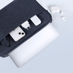 Легкая горизонтальная сумка чехол темно-синего цвета (Navy Blue) для ноутбука или планшета размером от 15.5 до 16 дюймов, серия LBDB Series
