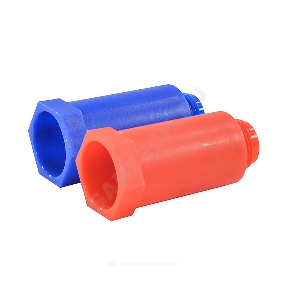 Заглушка PP-R удлиненная синяя/красная 1/2" 2 шт VALFEX 10192020 ...
