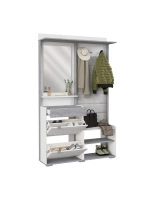 Прихожая с зеркалом Белое сияние 120х32х196