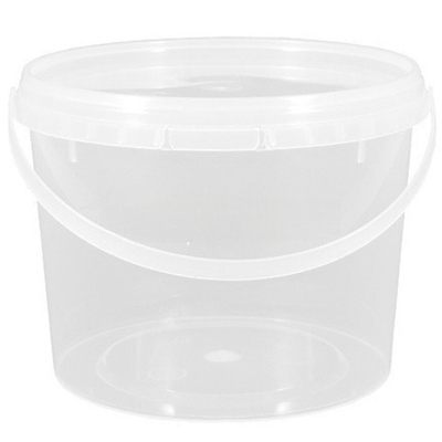 Ведро п/э с кр. 0,5 л (неокр) Инпласт (450 шт.) с ручкой