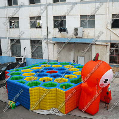 Надувной лабиринт "Ранетка", 8*8*3,6 м