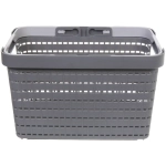 Корзинка хозяйственная с ручками «ПАЛЕРМО», цвет тёмно-серый, 22.8*31*18.2см