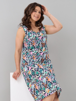 Платье П-012/треугольники-сиреневые