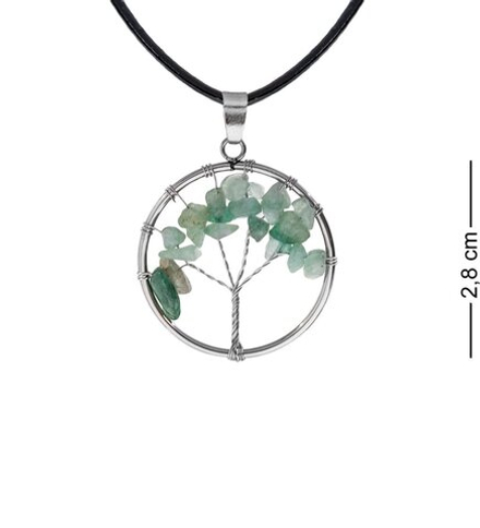 NP-04/6 Кулон с камнями «Нефрит»