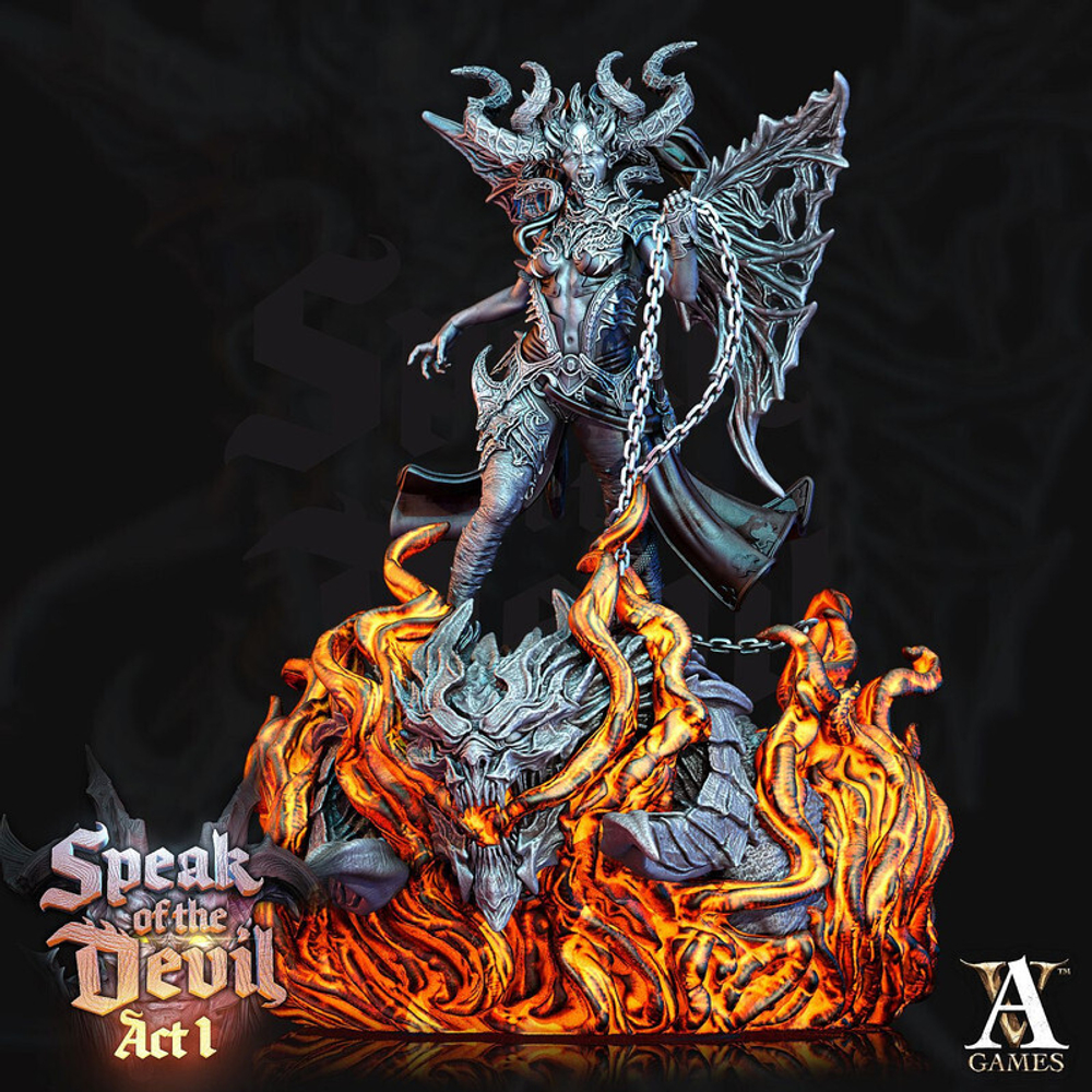 Grand Alliance Chaos Blades of Khorne Daemon Prince Демон-принцесса миниатюра для dnd, днд, pathfinder, фентези, Настольная игра, НРИ, Варгейм, РПГ