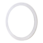 Зеркало настенное круглое Пиафорте 81х81 см с деревянной рамой / белое зеркало в прихожую из массива сосны