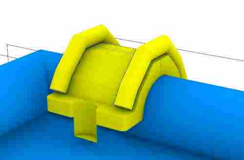 Надувная мини-лестница для бассейна из ПВХ, жёлтая, 3.3x1.7x2.1 м