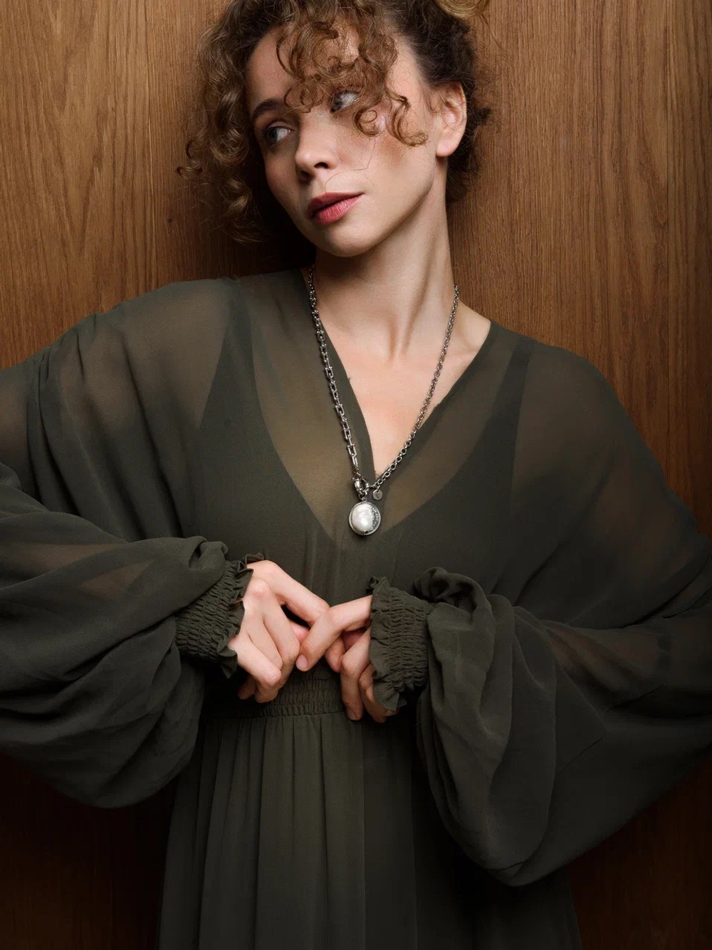 Колье "Coin sea amore pearl" Silver