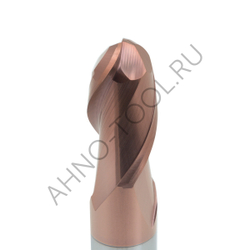 Фреза монолитная твердосплавная BRGM-2B-R7.0 HRC55 AHNO