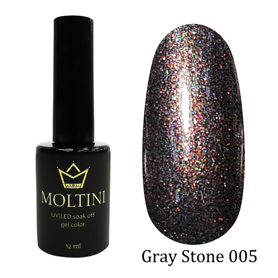 Гель-лак Moltini Gray Stone 005, 12 ml