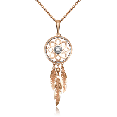 Подвеска «Ловец снов» из комбинированного золота Артикул: 03-3046-00-000-1111-64