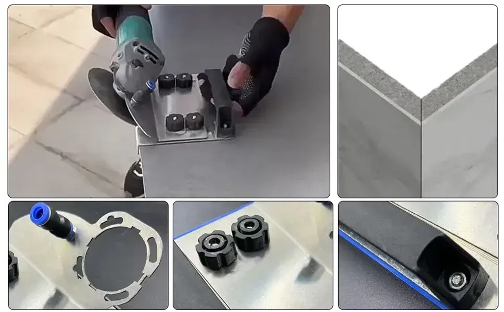 Уникальная Подставка для Угловой Шлифовальной Машины Типа 100 с Инновационной Системой Безопасного Закругления на 45