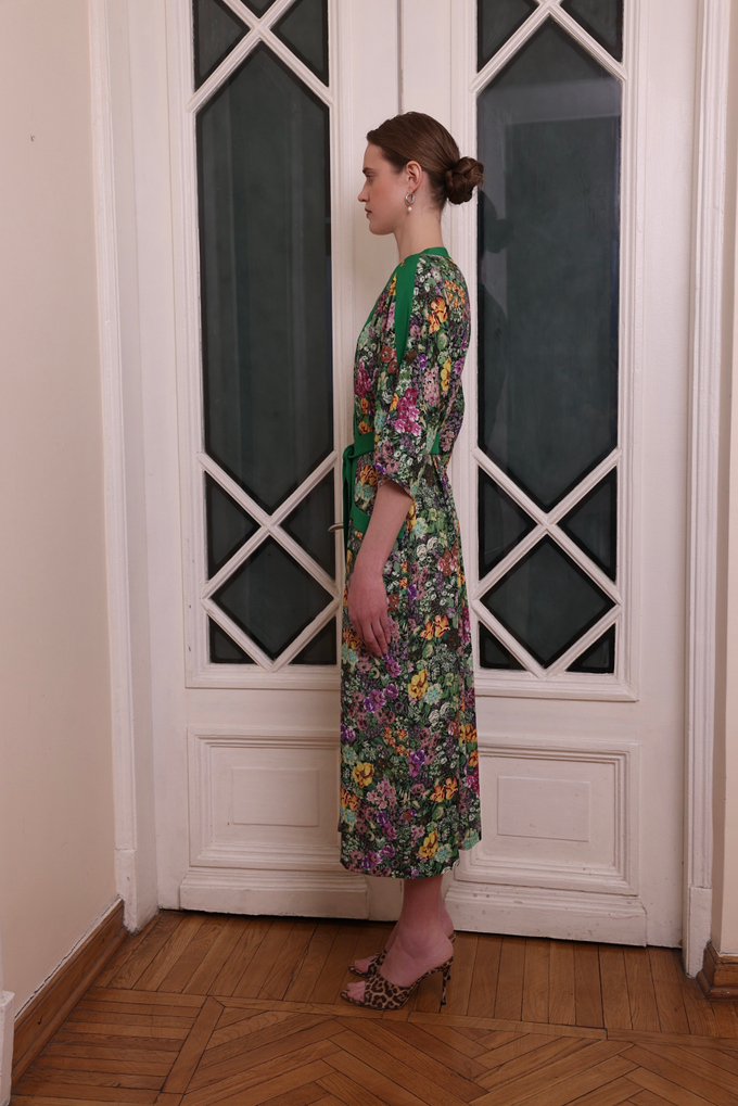 Платье-халат «Лоза», зеЛёный