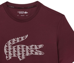 Мужская теннисная футболка Lacoste Ultra Dry Pique Tennis T-Shirt - Коричневый