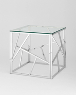 Журнальный столик 55*55 АРТ ДЕКО серебро