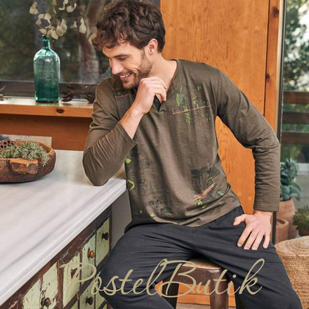 Пижама мужская Massana E27 KHNAKI (P721310) серая