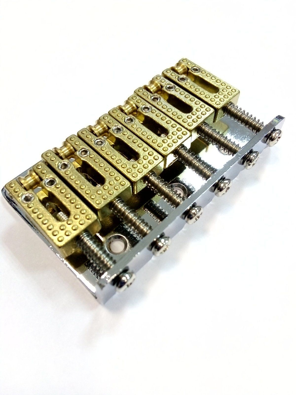 Бридж электрогитары 65 мм хром-золото