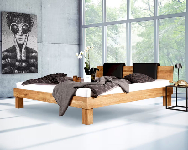 Кровать Buona Vita 90х200 из натурального дуба на ножках в стиле лофт