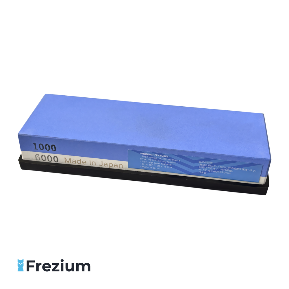 Двухсторонний водный камень японский для заточки 180x60x25 мм; 1000/6000 зернистость