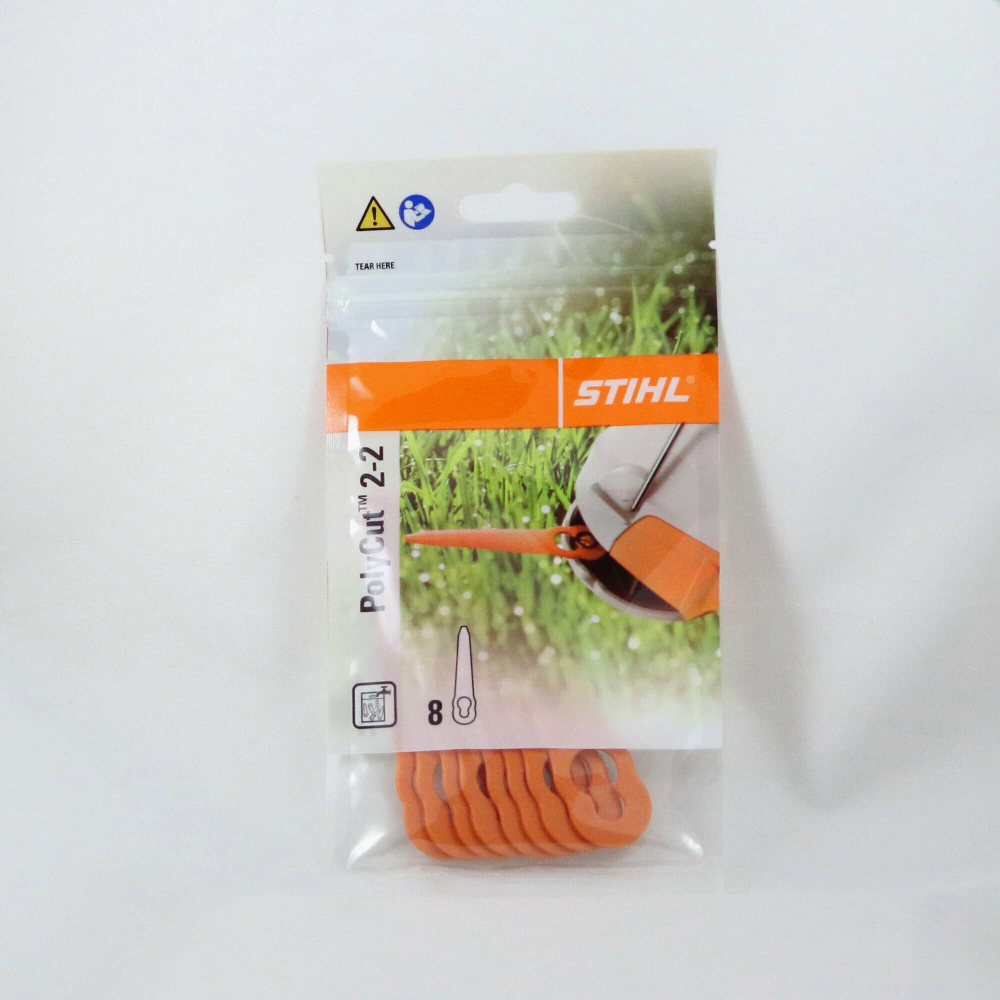 Набор ножей для триммера STIHL 4008-007-1000, PolyCut 2-2, 8 шт, оранжевые ОРИГИНАЛ
