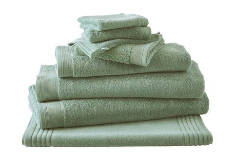 Полотенце 55х110 Blanc des Vosges Uni Kaki зеленое